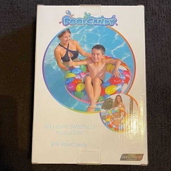 NWT Pool Candy Jelly Beans Beach Pool Tube Multicolor One Size - Picture 2 of 2